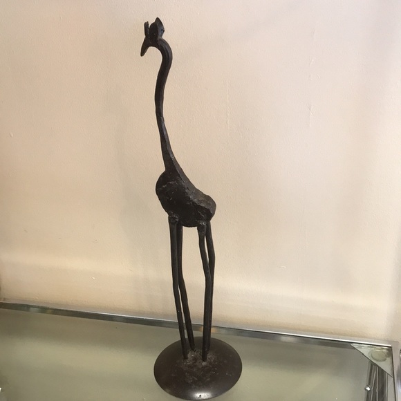 MCM Brutalist‎ Abstract Iron Giraffe 19-1/4" Tall Sculpture - Picture 4 of 7